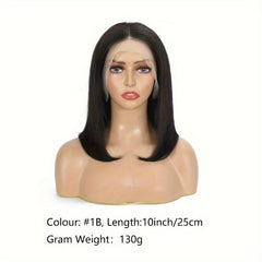 13X4 HD Clear Lace Front Bob Wig Short Straight 100% Human Hair