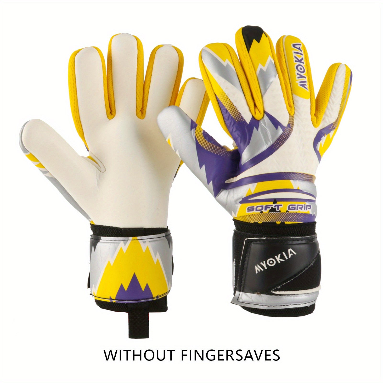 MYOKIA Goalie Gloves Latex Football Gloves Size 8 9 10
