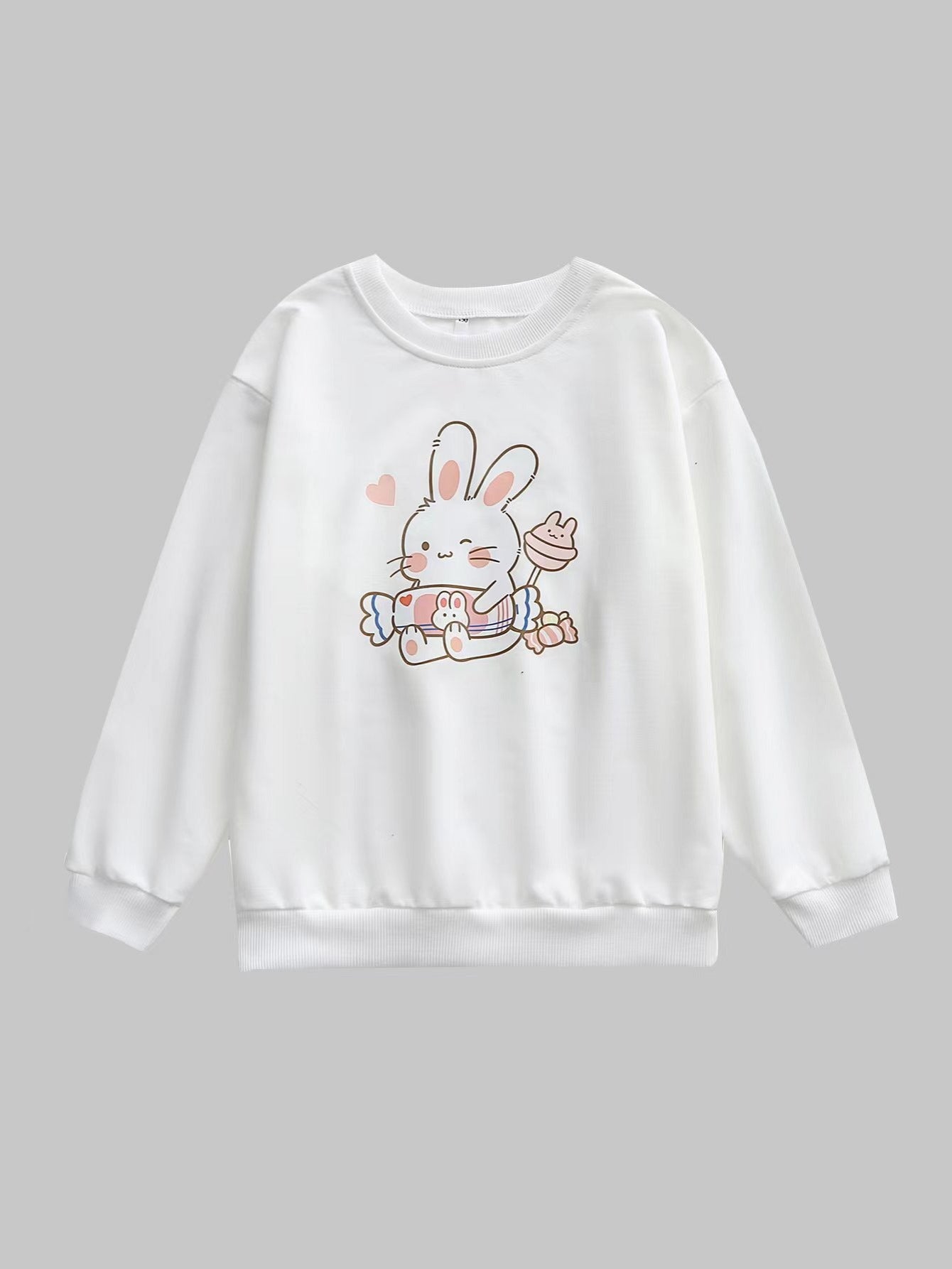 Toddler Girls Easter Rabbit Print Pullover Sweatshirt Kids Spring Clothes