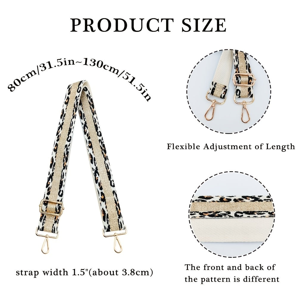 Leopard Print Bag Strap Wide Replacement DIY Travel Accessories