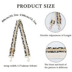 Leopard Print Bag Strap Wide Replacement DIY Travel Accessories