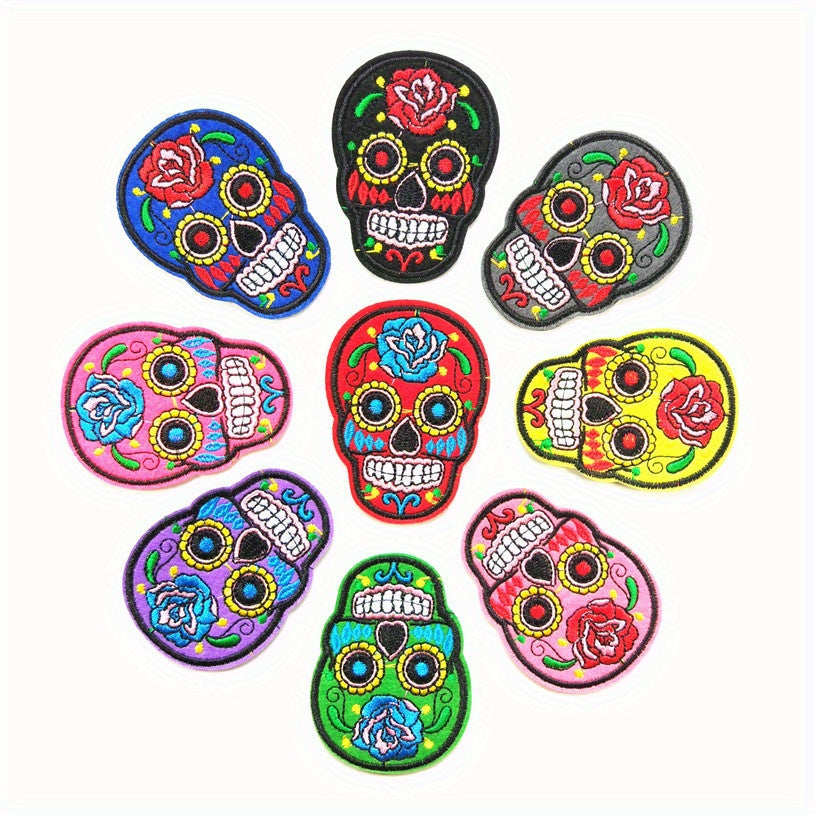 9pcs Embroidered Patch Sew On Applique for Clothing Jeans Pants Dress Backpack