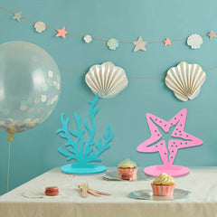 6pcs Mermaid Felt Ornaments Birthday Party Decoration Supplies