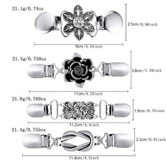 Vintage Sweater Shawl Clips Retro Cardigan Collar Clips