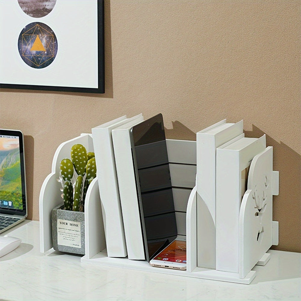 Plastic Retractable Bookshelf Adjustable Book Display Holder