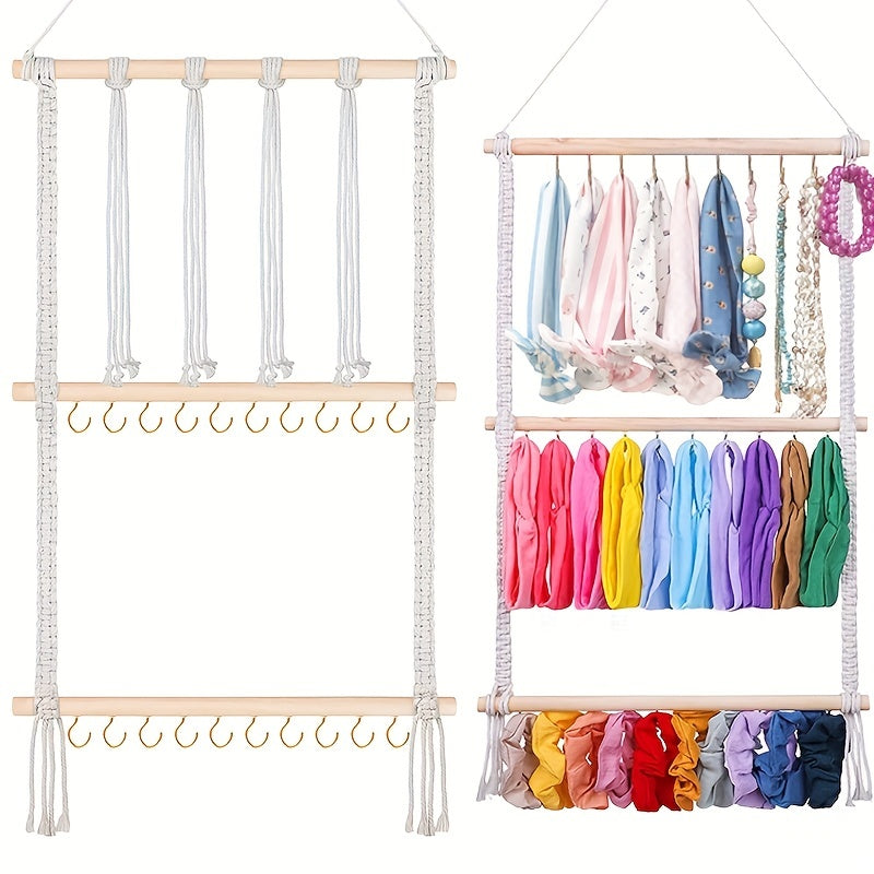 Headband Holder Storage Rack Girls Hair Accessories Organizer Wall Hanging Decor