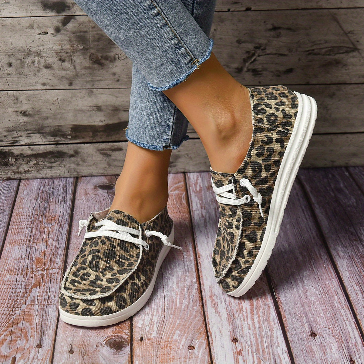Women's Canvas Slip-On Shoes Low Top Flat Loafers