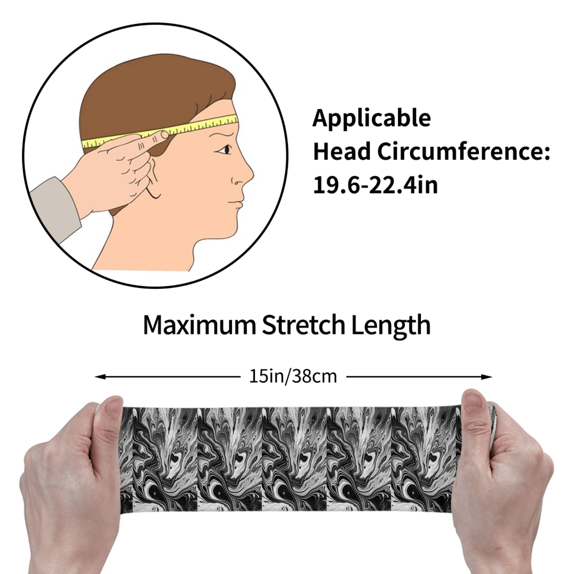 Unisex Splash Ink Sports Headband for Yoga Gym Running