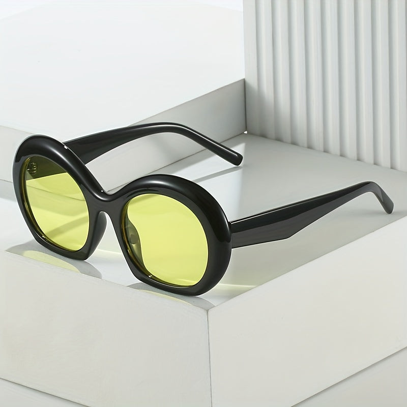 Y2K Round Sunglasses Tinted Lens Photo Booth Props Glasses UV400