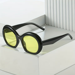 Y2K Round Sunglasses Tinted Lens Photo Booth Props Glasses UV400