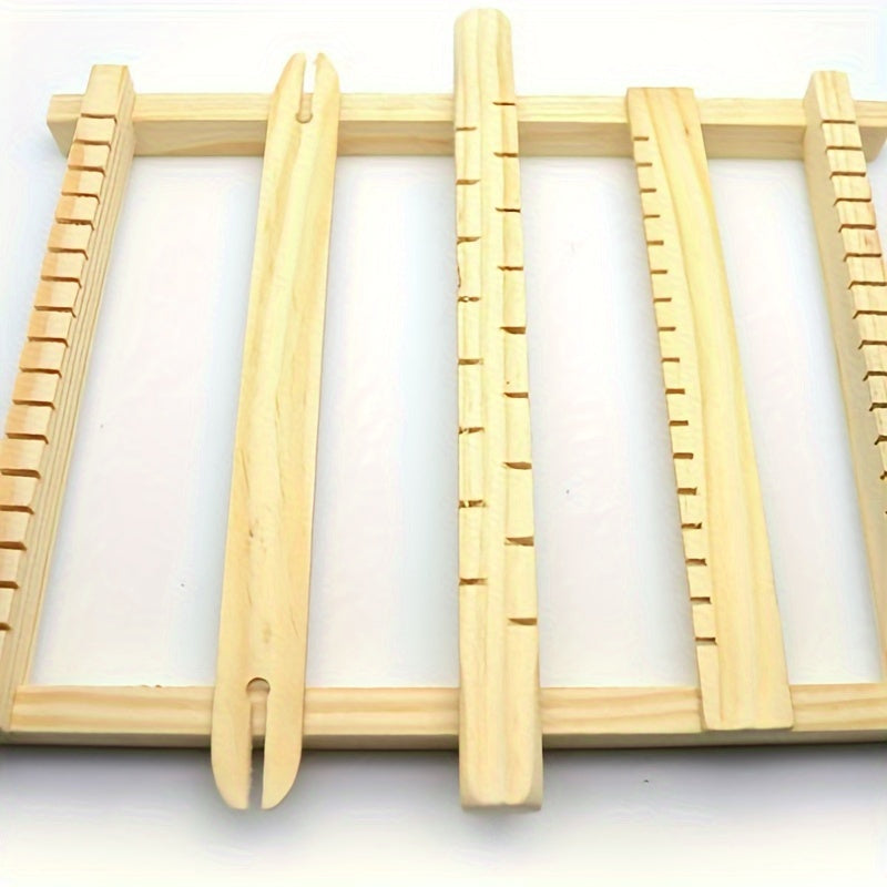 DIY Wooden Fabric Machine Technology Small Material Wood Textile Machine