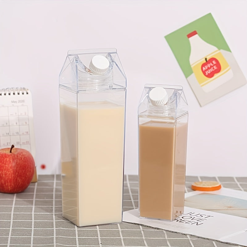 Aeyeele 17oz 34oz Milk Box Water Bottle Portable Square Bottle