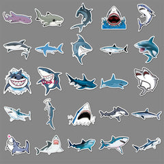 50pcs Shark Stickers Vinyl Decals for Laptops Water Bottles