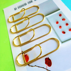 4pcs Metal Pen Clips Bookmark for Notebooks Paper Clip Stationery Tool