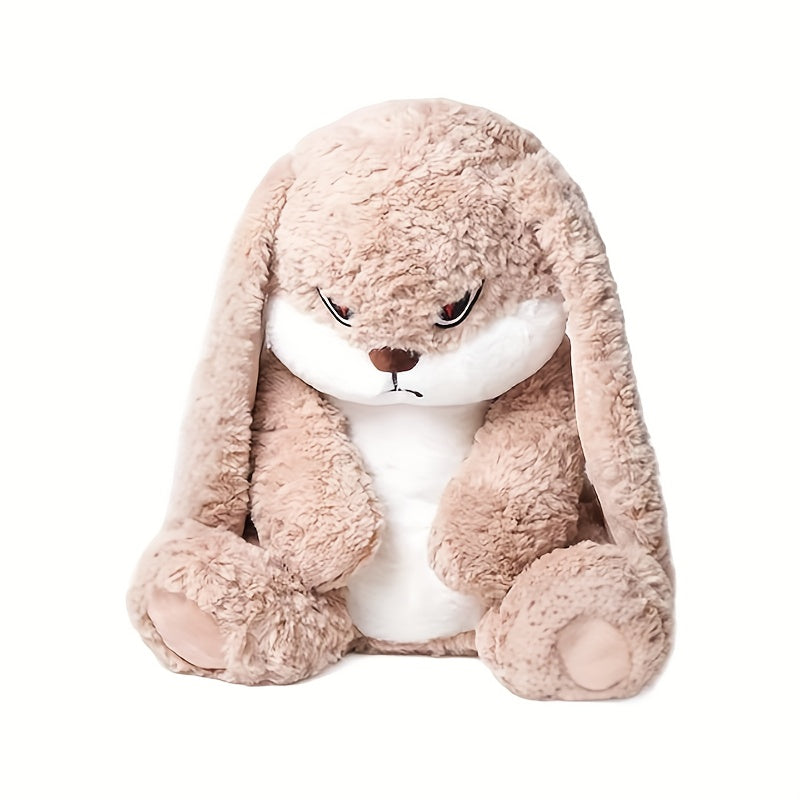 Bunny Plush Toy Soft Rabbit Doll with Expressive Eyes & Fluffy Ears Pillow