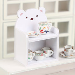 1:12 Little Bear Bookshelf Dollhouse Desk Shelf Furniture