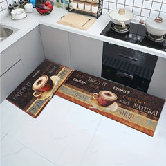 Soft Flannel Kitchen Floor Mat Non-slip Waterproof Doormat