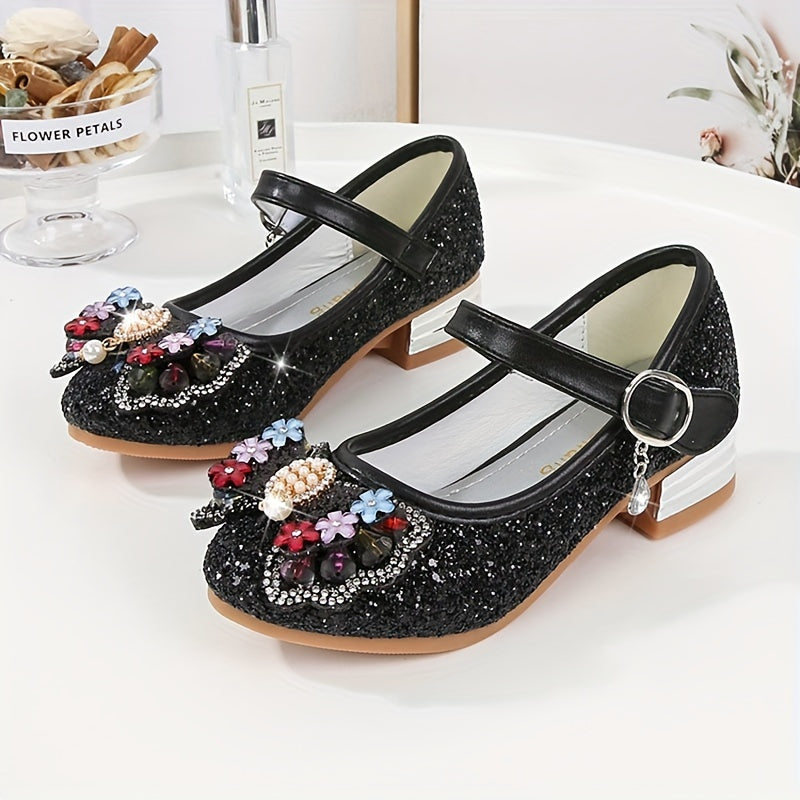 Girls' Cartoon Ballet Shoes With Bow Tie Lightweight Princess Sandals