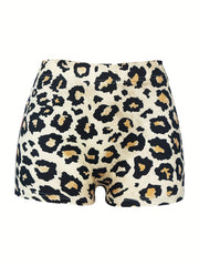 American Flag & Leopard Print Skinny Shorts Sexy Shorts For Spring & Summer