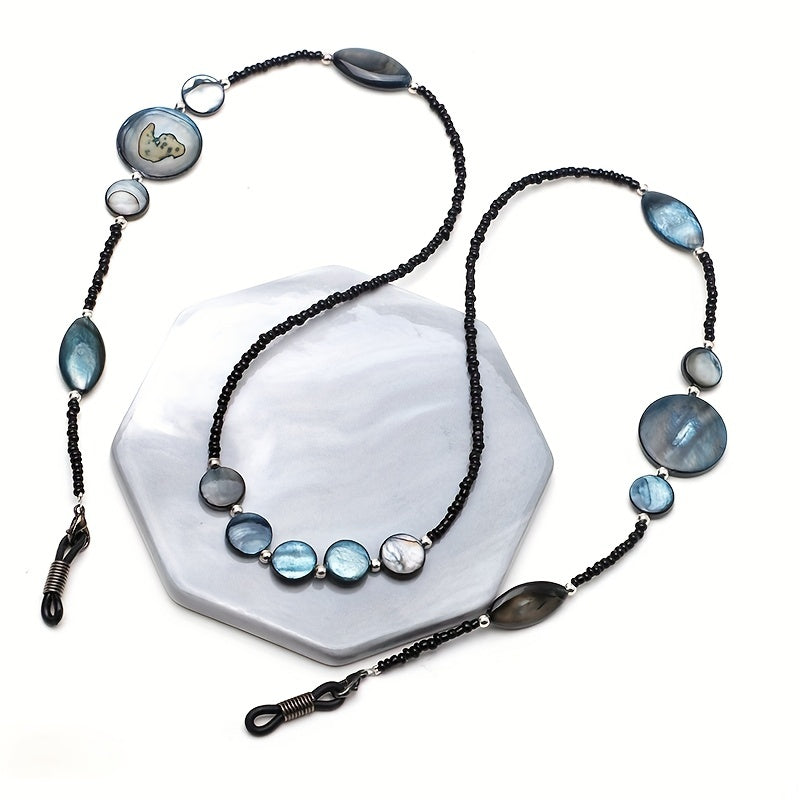 Marble Beaded Glasses Chain Anti Slip Lanyard Strap Hawaii Face Covering