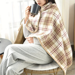1pc Wearable Blankets Shawl Blanket Flannel Lazy Casual Office Blanket