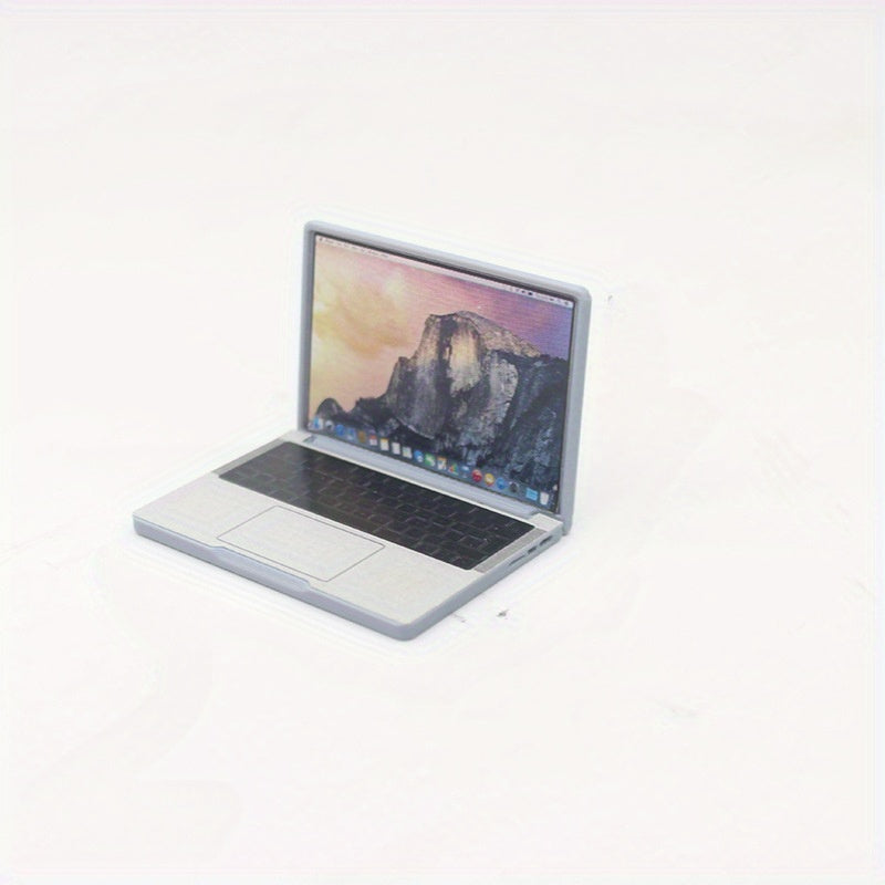 1:12 Scale Foldable Laptop Model Realistic Toy for Dollhouse Decor