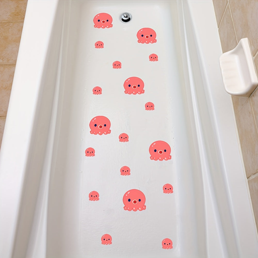 6Pcs Cartoon Octopus Bathtub Stickers Waterproof