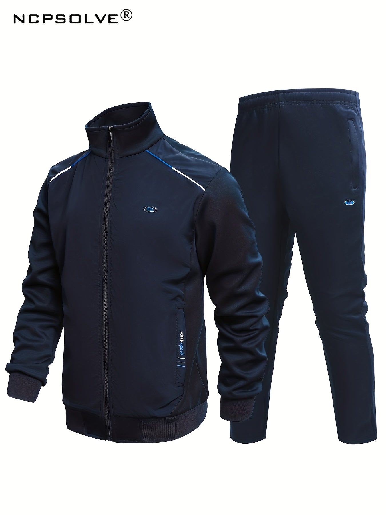 Men's Sports Suit Stand Collar Jacket & Comfortable Pants