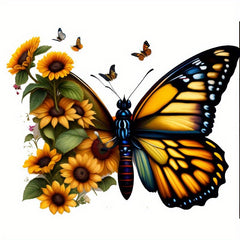 2pcs Butterfly Shape Heat Transfer Stickers For T shirt Jeans
