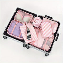 7pcs Clear Luggage Packing Organizer Lightweight Handheld Packing Cubes