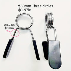 Barbell Clamps Spring Barbell Lock Dumbbell Bar Clip 2pcs