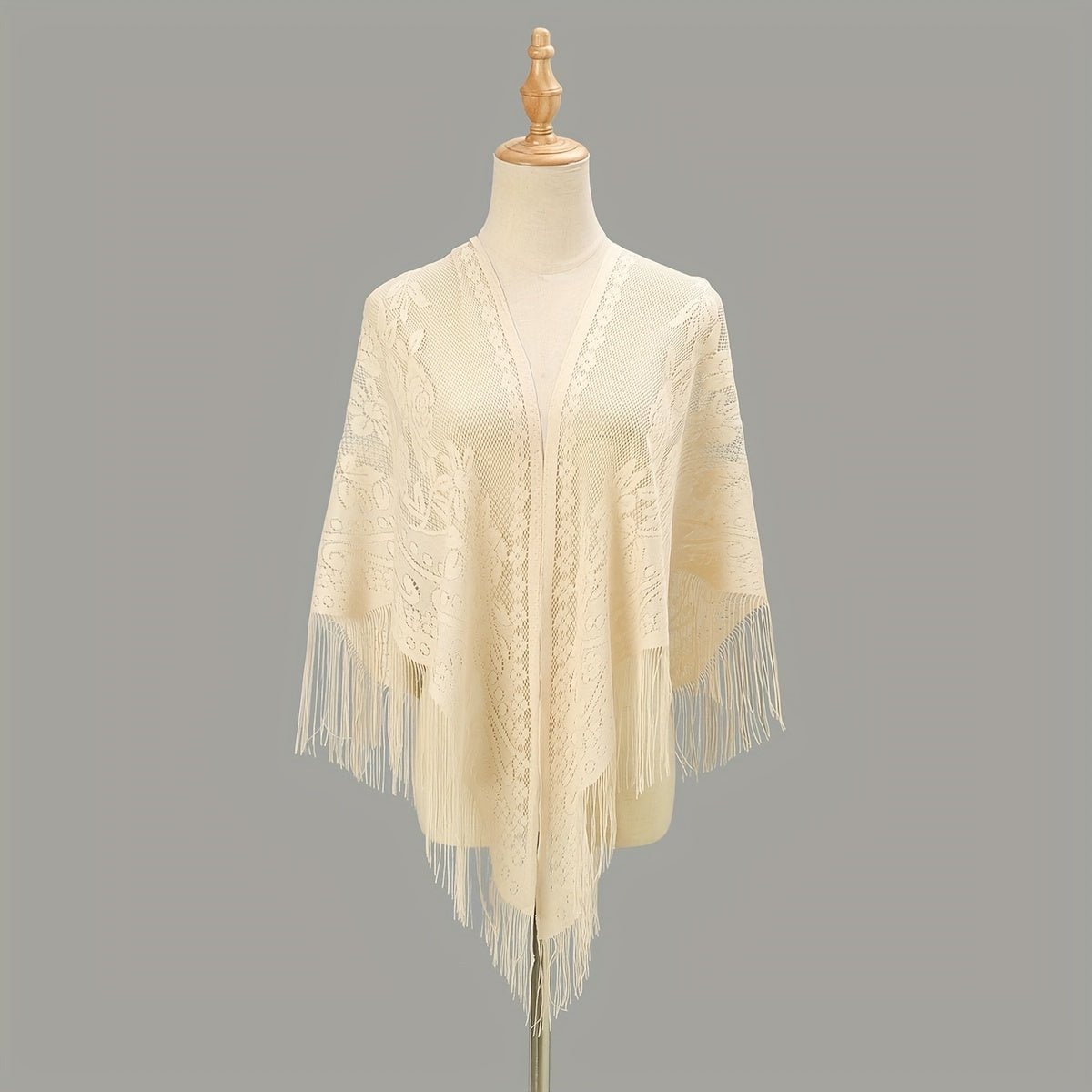 Triangle Lace Tassel Scarf for Women
