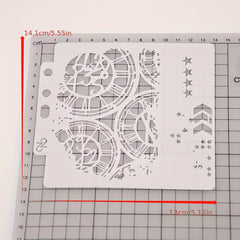 Lace Ruler Gear Pattern Painting Template DIY Hand-painted Graffiti