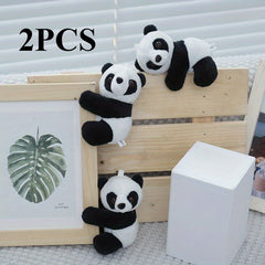 2pcs Panda Plush Toy Soft & Stuffed Animals for Office & Party Decor