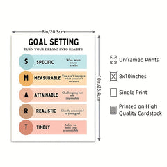 School Counselor Office Decor Smart Goals Poster