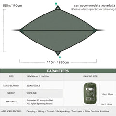 ETROL Hammock with Mosquito Net - Outdoor Camping Gear