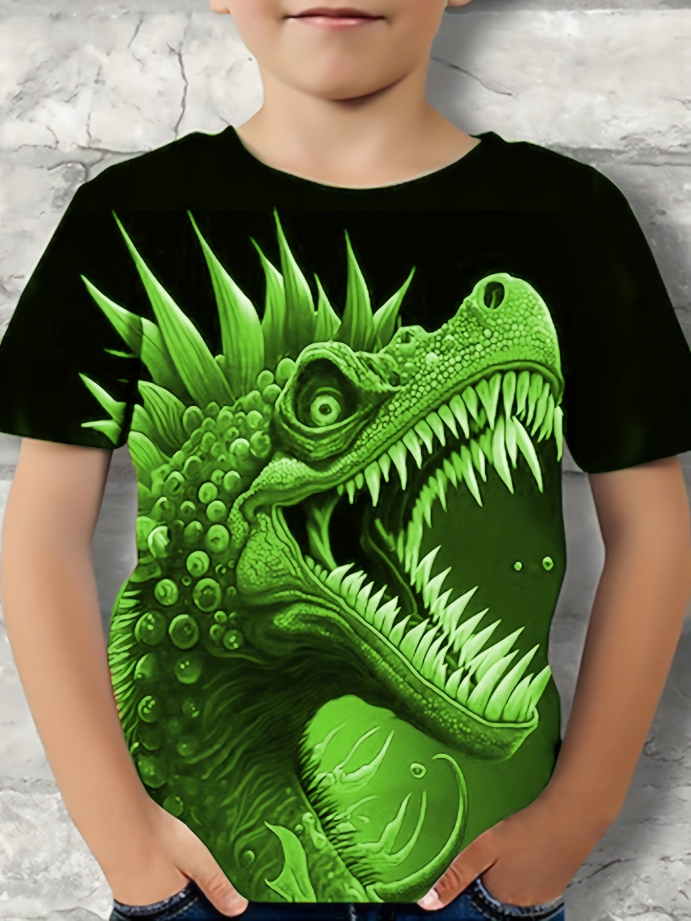 Boys' Dinosaur T Shirt 3D Print Breathable & Stretchy Fabric
