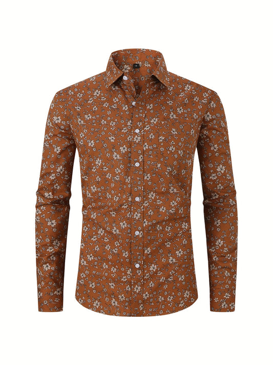 Men's Pattern Formal Button Up Shirt Spring/Fall Business Wear