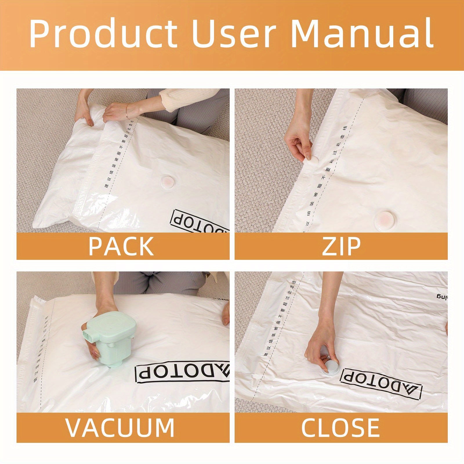 6pcs Quilts Storage Bags Dustproof Space Saver Organizer