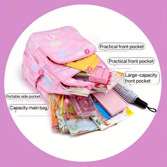 Princess School Backpack Lightweight Waterproof Large Capacity