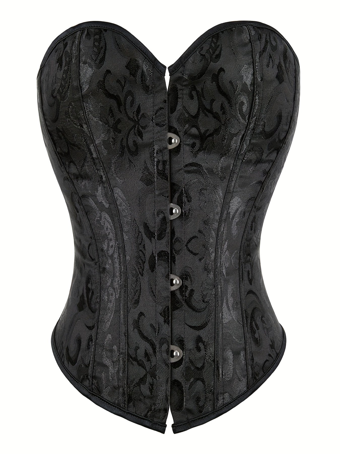  Gothic Body Shaper Jacquard Bustier Lingerie