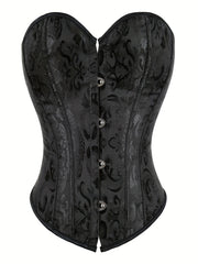  Gothic Body Shaper Jacquard Bustier Lingerie