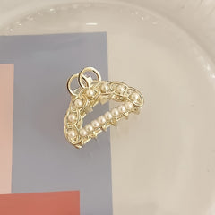 Alloy Hair Clips Pearl Pentagram Small Grab Clip Hair Accessories