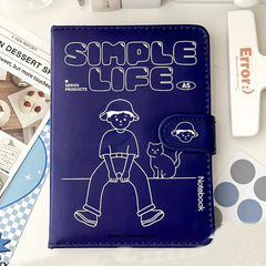 Magnetic Notebook A5 Plastic Hardcover College Ruled Journals