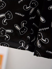 Girls Bunny Graphic T Shirt & Flare Leg Pants Set