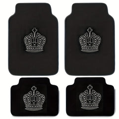 Crystal Inlaid Diamond Crown Car Foot Pad Car Throw Blanket
