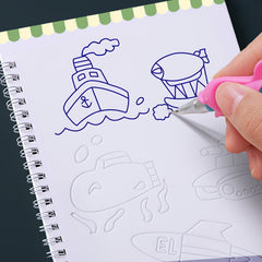Set of 4 Reusable Drawing Books for Writing Practice - Ages 4+