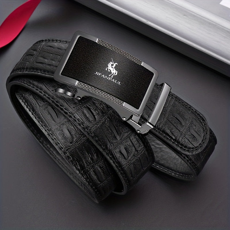 Men's Automatic Buckle Business Belt for Holiday Birthday