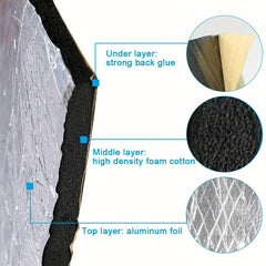 10pcs Sound Deadening Damping Mat Car Silent Proofing 5mm
