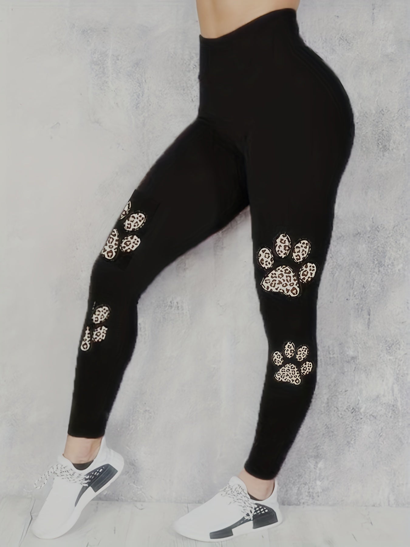 High Waist Love Print Skinny Leggings